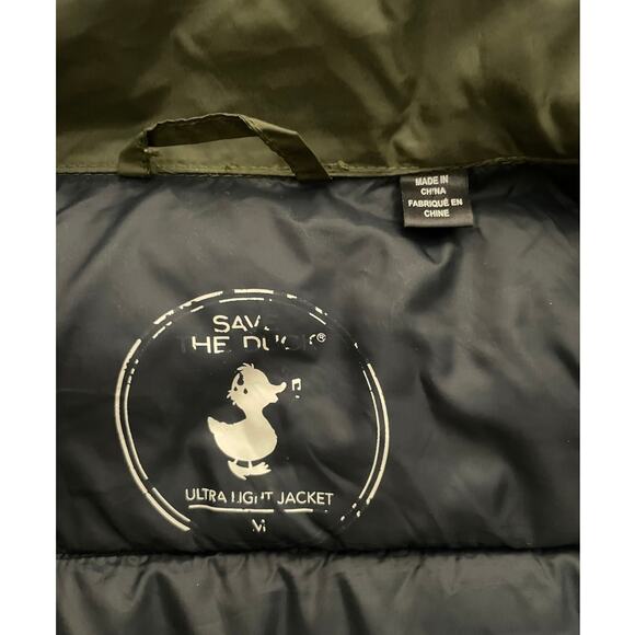 Save The Duck PlumTech Mens Size M Green Quilted Ultra Light Jacket - Picture 6 of 13